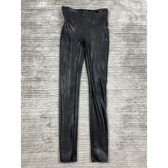 SPANX Pants - Spanx‎ by Sara Blakely Leggings Womens Small Black Leather Look Ankle